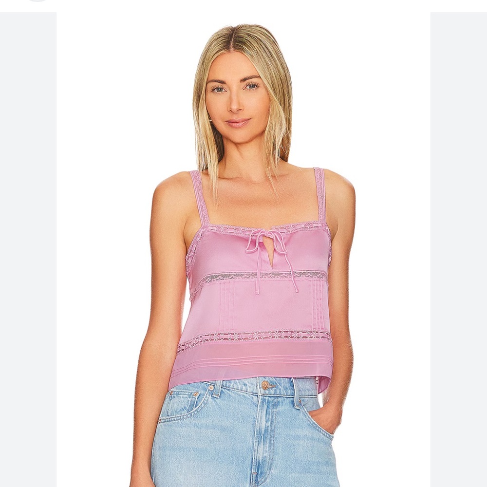 Loveshackfancy sunny cami in Strawberry Cream